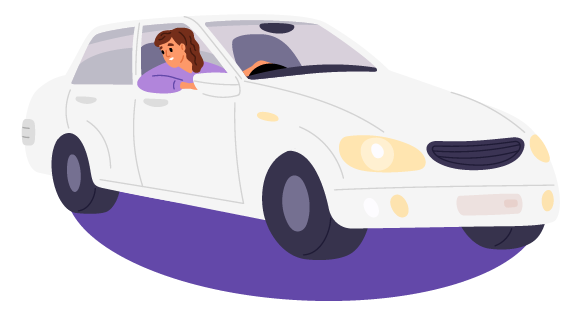 a white car with a woman leaning out of the window enjoying a drive on a sunny day perfect for 9 adventures and carefree drives