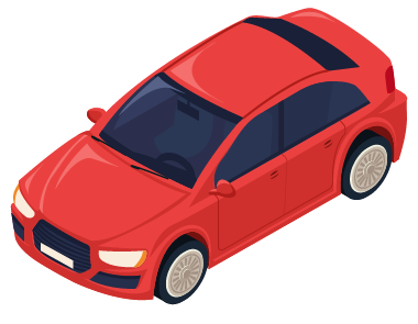 red car with a sleek design and modern features showcasing six wheels and stylish appearance